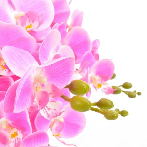 Kunstig plante orkidé med urtepotte pink 60 cm