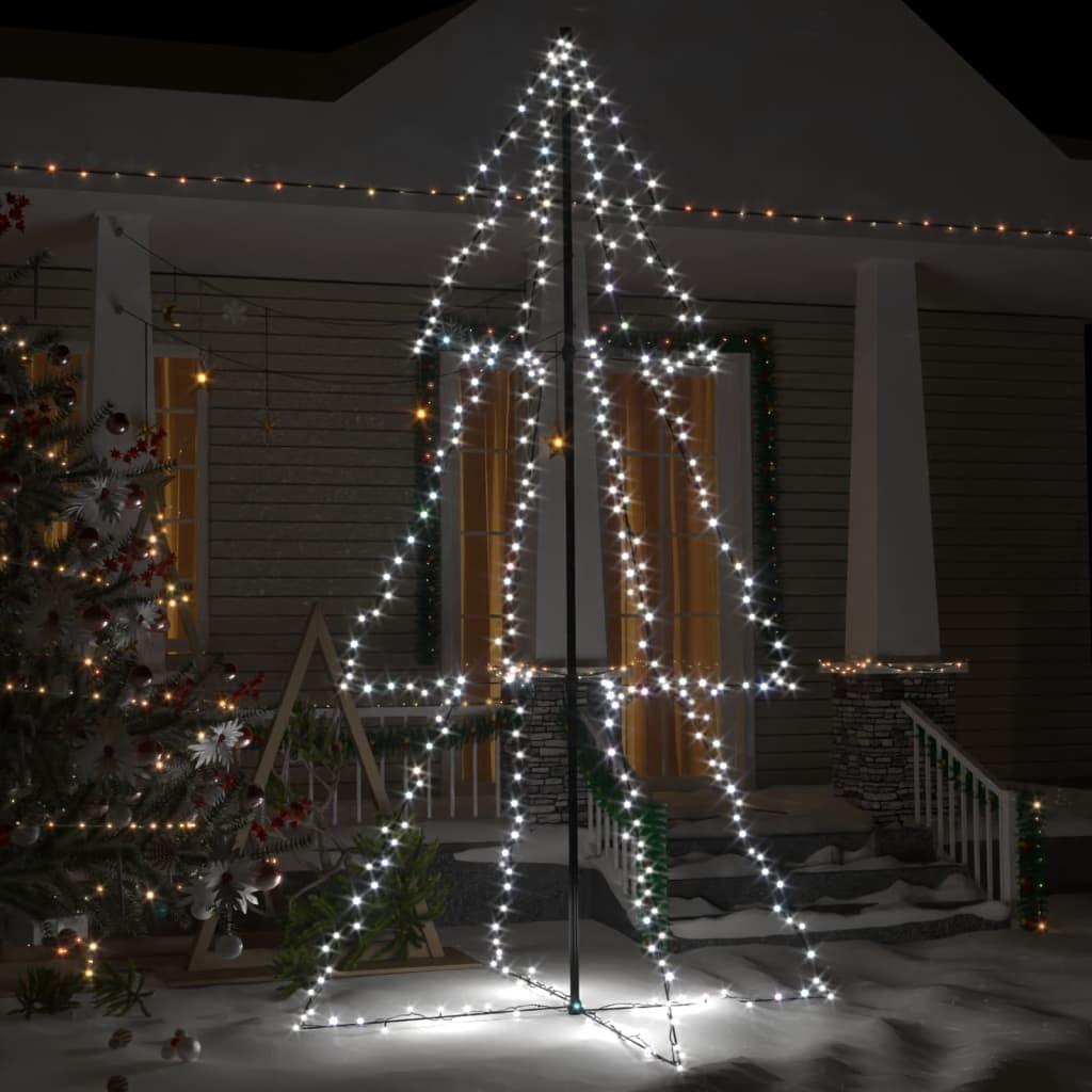 Lysende juletræ 120x220 cm 300 LED'er indendørs/udendørs
