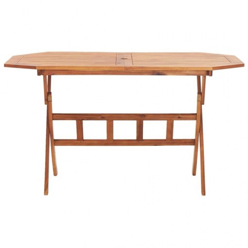 Foldbart havebord i massivt akacietræ - 135 × 85 × 75 cm