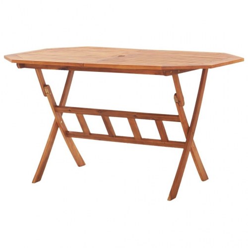 Foldbart havebord i massivt akacietræ - 135 × 85 × 75 cm