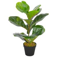 Kunstig plante violinfigen med urtepotte grøn 45 cm