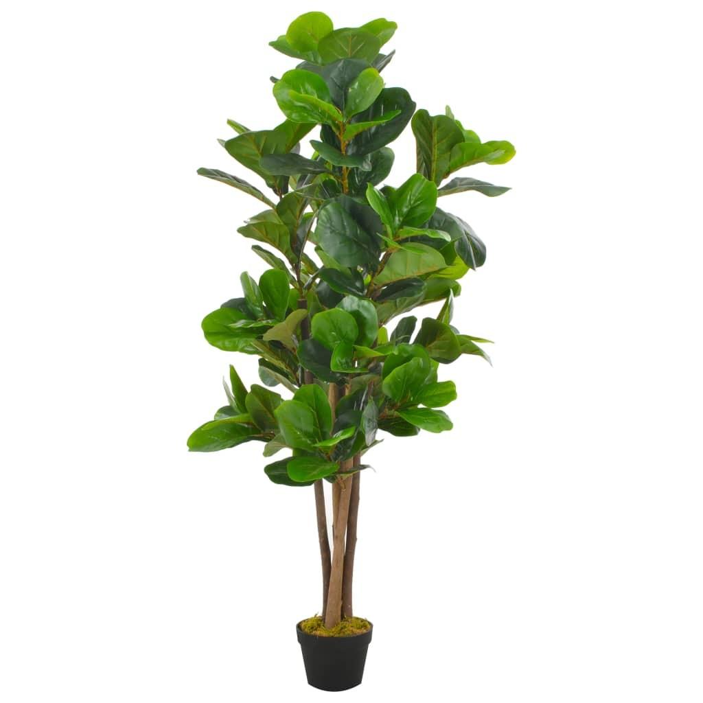 Kunstig plante violinfigen med urtepotte grøn 152 cm