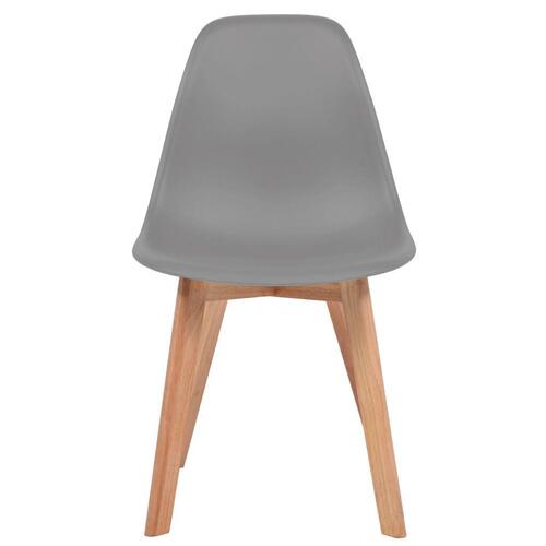 Spisebordsstole 2 stk. plastik grå
