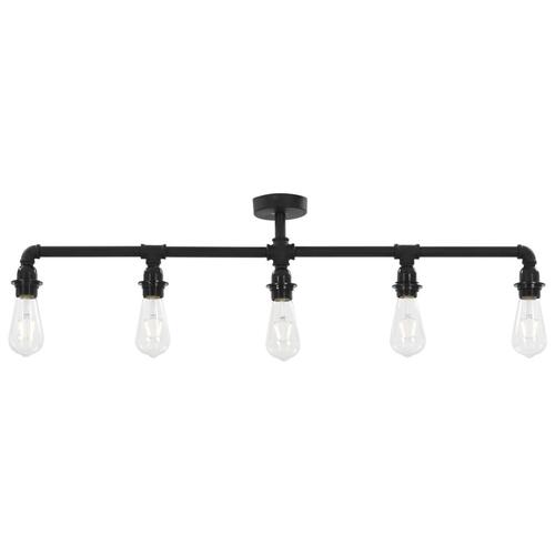 Loftlampe 5 x E27-pærer sort