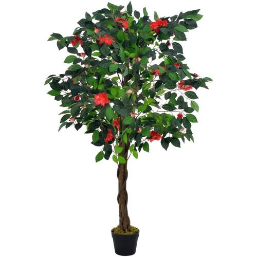 Kunstig kamelia med urtepotte grøn 125 cm