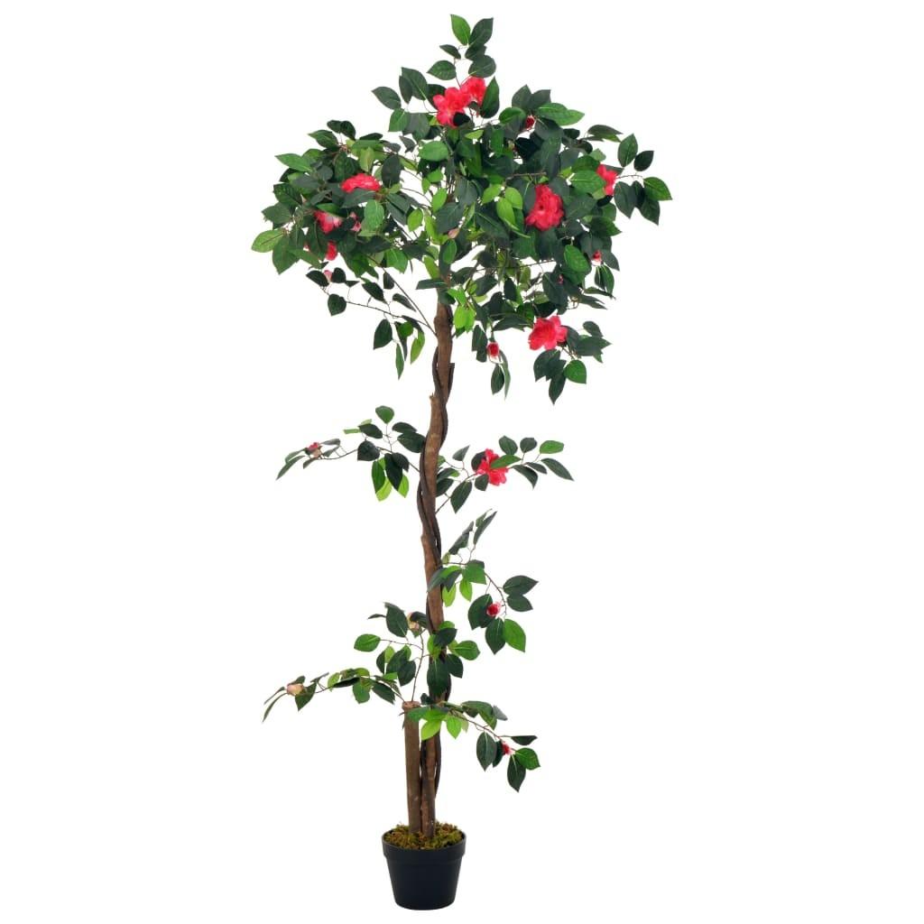 Kunstig kamelia plante med urtepotte gøn 160 cm