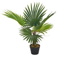 Kunstig palmeplante med potte 70 cm grøn