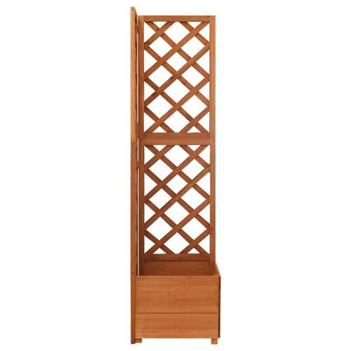 Espalier med plantekasse til hjørne 40x40x150 cm fyrretræ