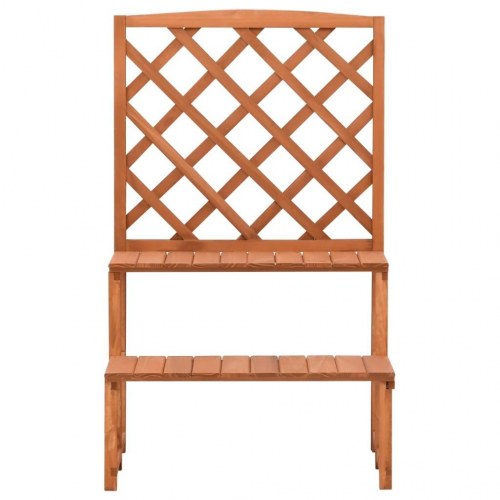 Plantestativ med espalier 70x42x115 cm massivt grantræ