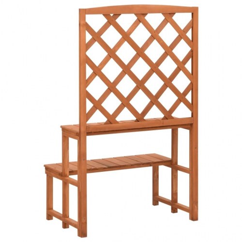 Plantestativ med espalier 70x42x115 cm massivt grantræ