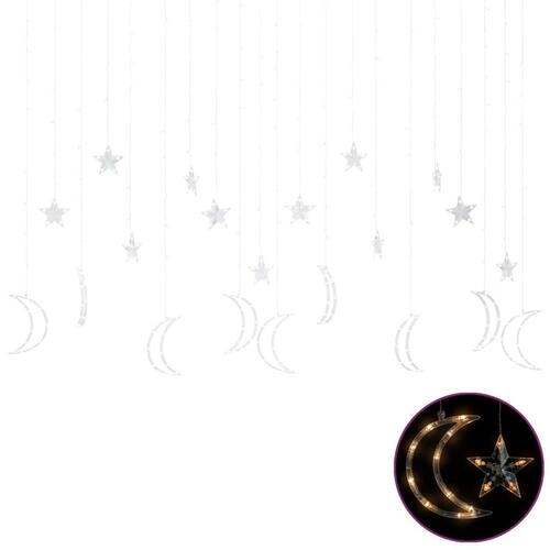 Fairy lights-lyskæder stjerne og måne 345 LED'er varm hvid