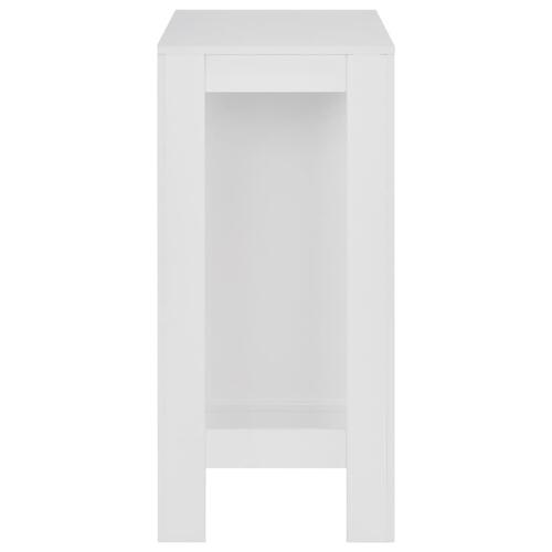Barbord med hylde 110x50x103 cm hvid
