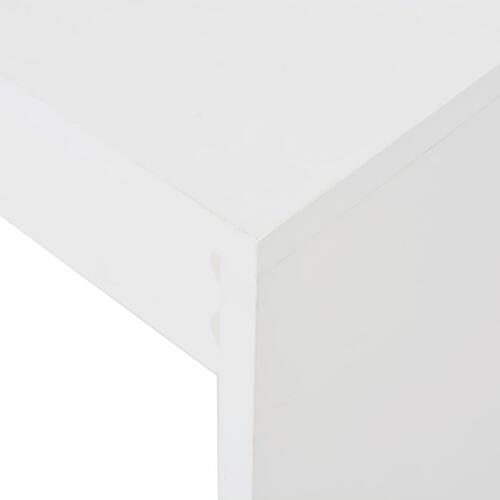 Barbord med hylde 110x50x103 cm hvid