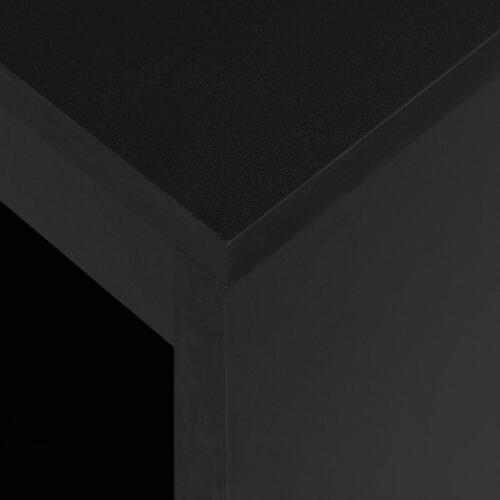 Barbord med hylde sort 110 x 50 x 103 cm