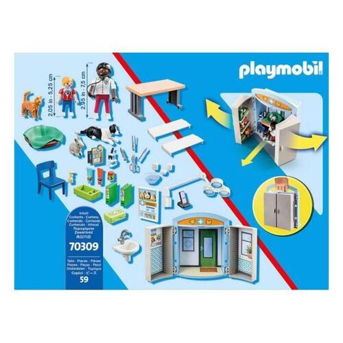 Playset City Life Veterinary Clinic Box Playmobil 70309 (59 stk)