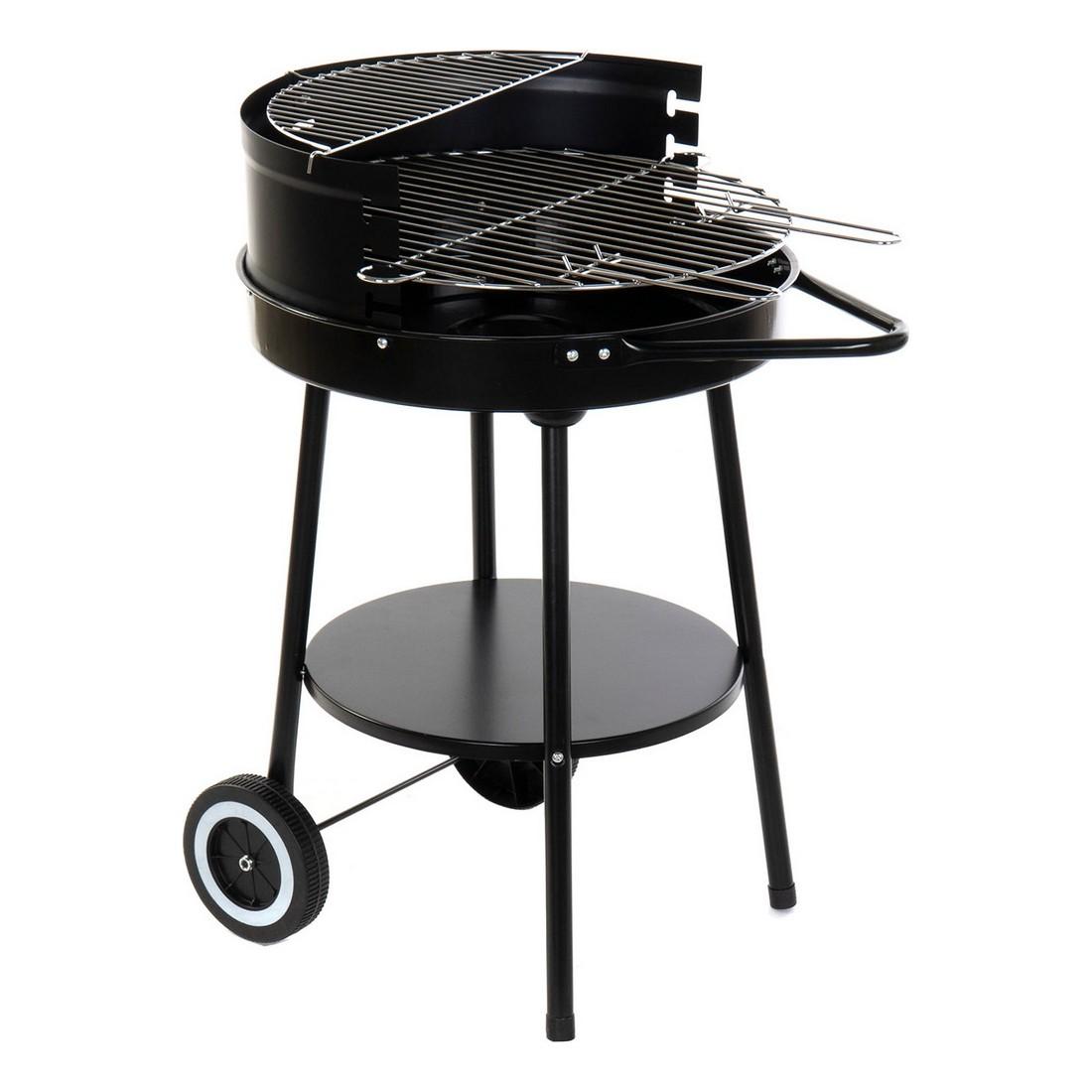 Kulgrill Med Hjul Sort Metal Plastik 59 X 49 5 X 82 Cm