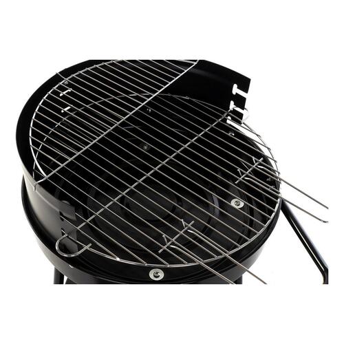 Kulgrill med hjul Sort Metal Plastik 59 x 49,5 x 82 cm