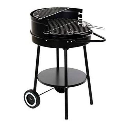 Kulgrill med hjul Sort Metal Plastik 59 x 49,5 x 82 cm