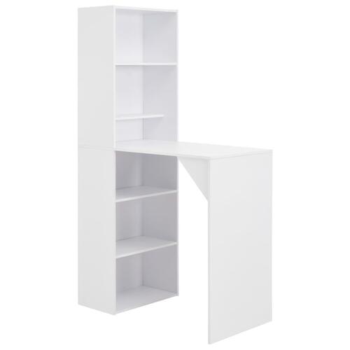 Barbord med skab 115x59x200 cm hvid