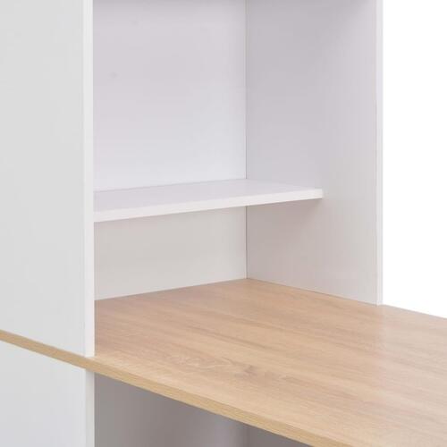 Barbord med skab 115x59x200 cm hvid