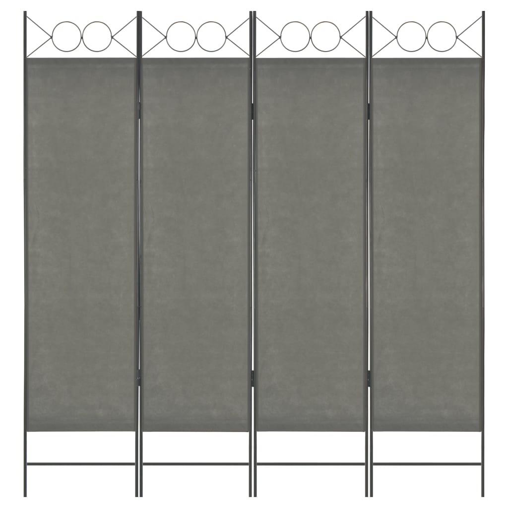 4-panels rumdeler 160 x 180 cm antracitgrå