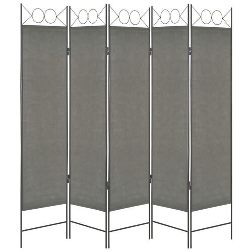 5-panels rumdeler 200 x 180 cm antracitgrå