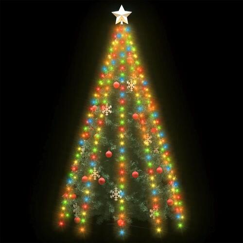 Lysnet til juletræ 300 lysdioder 300 cm flerfarvet