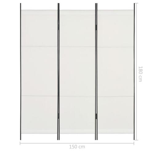 3-panels rumdeler 150 x 180 cm hvid