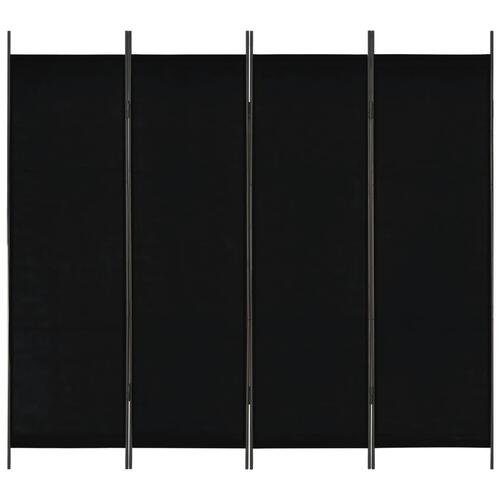 4-panels rumdeler 200 x 180 cm sort