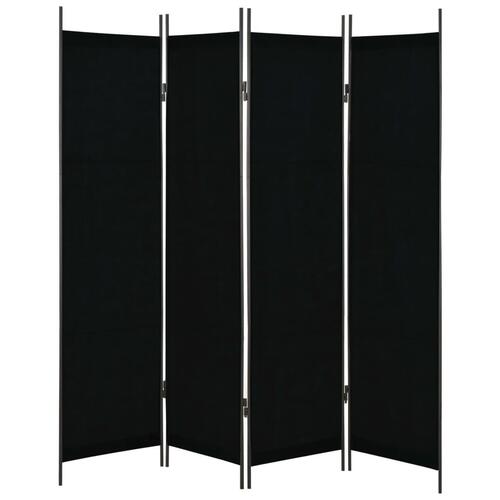 4-panels rumdeler 200 x 180 cm sort
