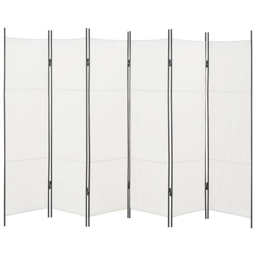 6-panels rumdeler 300 x 180 cm hvid