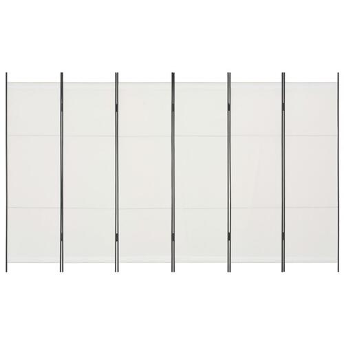 6-panels rumdeler 300 x 180 cm hvid