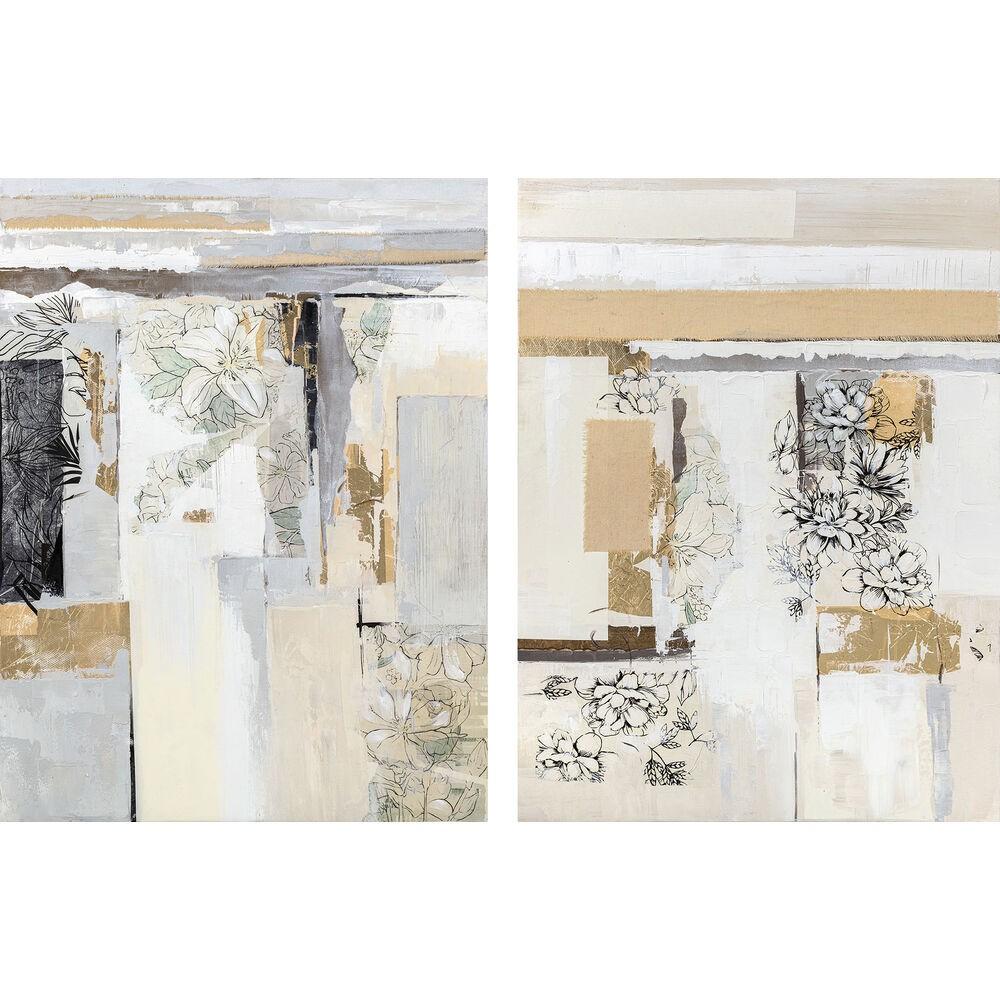 Maleri 90 X 2 4 X 120 Cm Abstrakt Moderne 2 Enheder