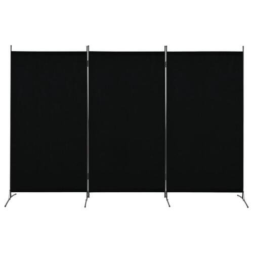 3-panels rumdeler 260 x 180 cm sort