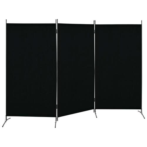 3-panels rumdeler 260 x 180 cm sort