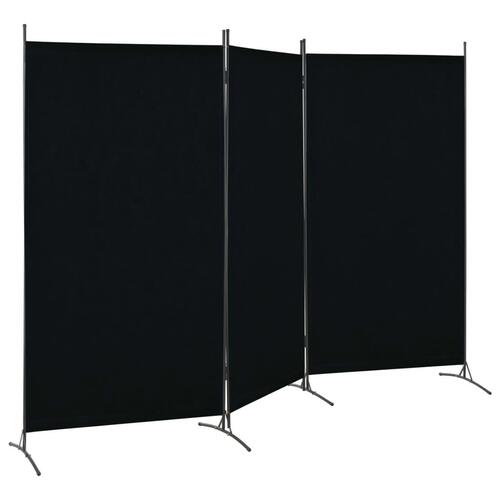 3-panels rumdeler 260 x 180 cm sort