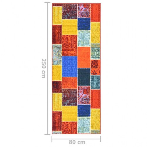 Tæppeløber 80x250 cm flerfarvet