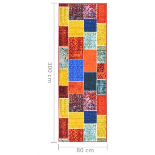 Tæppeløber 80x300 cm flerfarvet