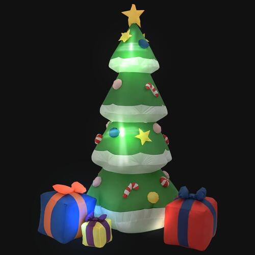 Oppustelige juletræ med LED indendørs og udendørs brug 240 cm