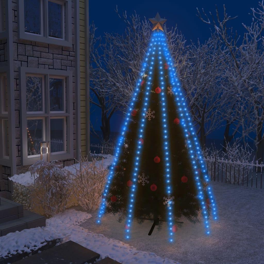 Lysnet til juletræ 400 lysdioder 400 cm blå