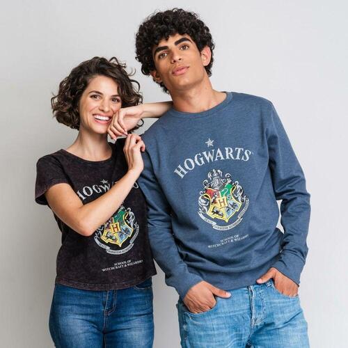 Kortærmet T-shirt til Kvinder Harry Potter Grå Mørkegrå XS