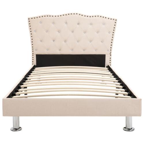Sengestel 90 x 200 cm stof beige