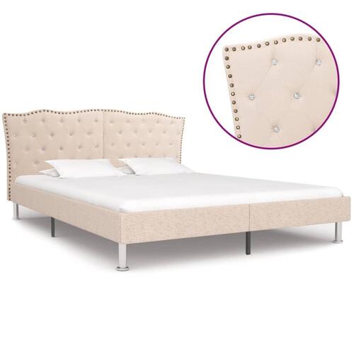 Sengestel 180 x 200 cm stof beige