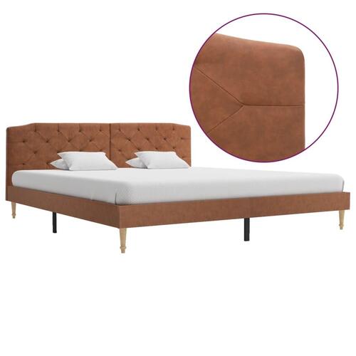 Sengestel 180 x 200 cm stof brun