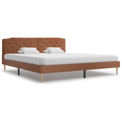 Sengestel 180 x 200 cm stof brun