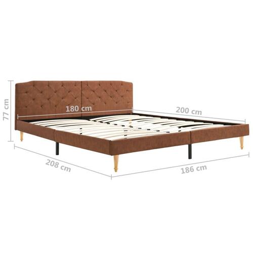 Sengestel 180 x 200 cm stof brun