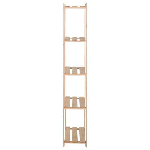 Opbevaringsreol i 5 niveauer 80x28,5x170 cm massivt fyrretræ
