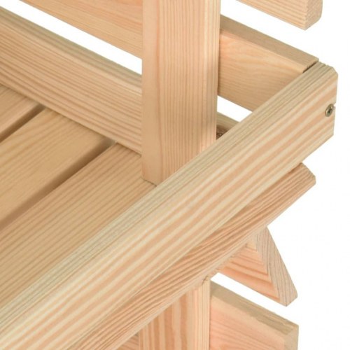 Grøntsagsvogn 37x30x80 cm massiv fyrretræ