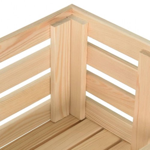 Grøntsagsvogn 37x30x80 cm massiv fyrretræ