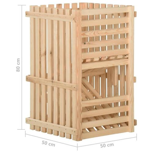 Kartoffelkasse 50x50x80 cm massivt fyrretræ